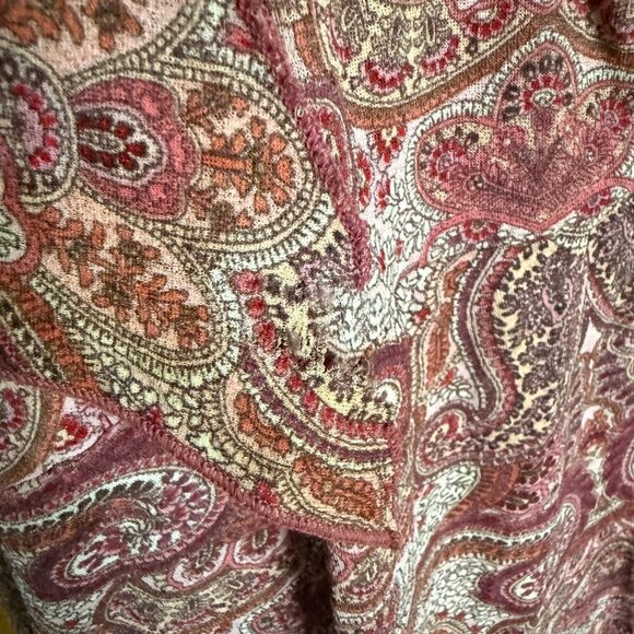 Venezia Jean clothing Co Y2K Babydoll Paisley/Floral Long Split Bell Sleeve - Picture 5 of 9